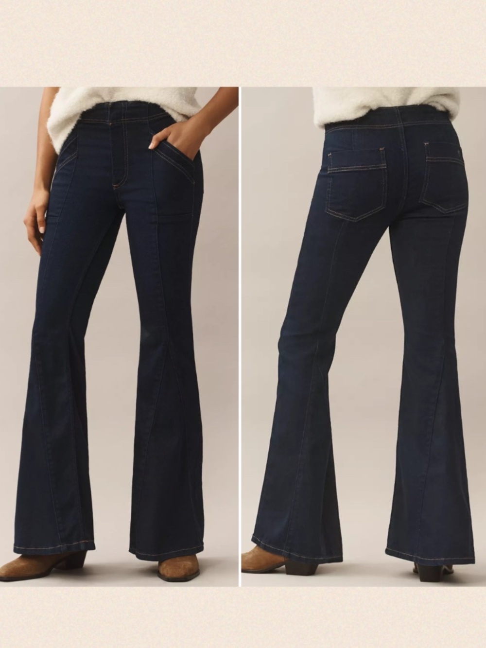 Anthropologie Pilcro NWOT Puddle Mid-Rise Flare Jeans (29)